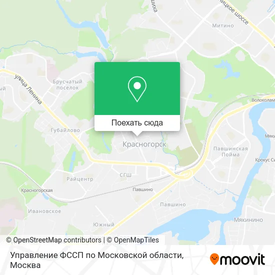 Карта Управление ФССП по Московской области
