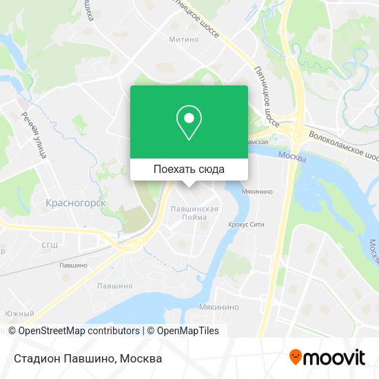 Карта Стадион Павшино