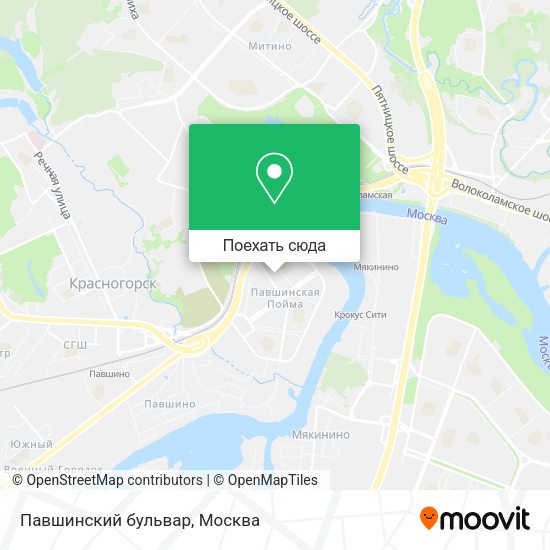 Карта Павшинский бульвар
