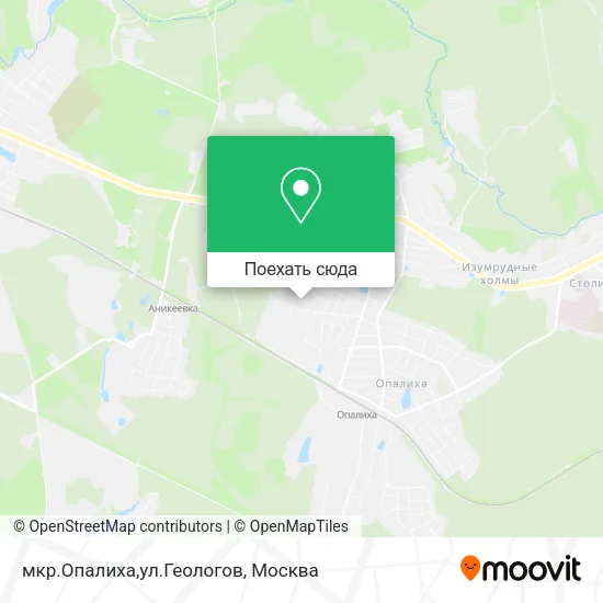 Карта мкр.Опалиха,ул.Геологов