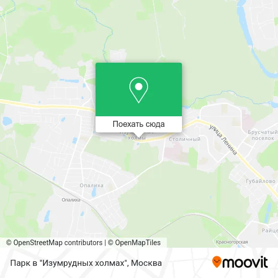 Карта Парк в "Изумрудных холмах"