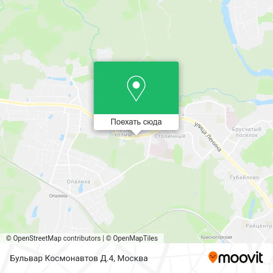 Карта Бульвар Космонавтов Д.4