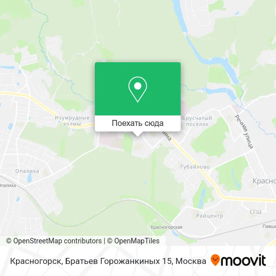 Карта Красногорск, Братьев Горожанкиных 15