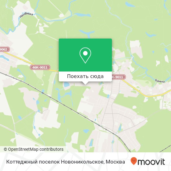 Карта Коттеджный поселок Новоникольское