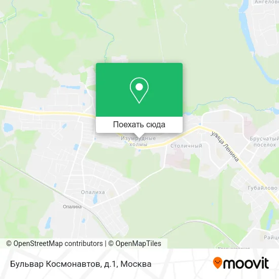 Карта Бульвар Космонавтов, д.1