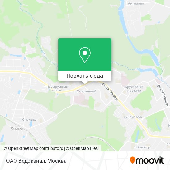 Карта ОАО Водоканал