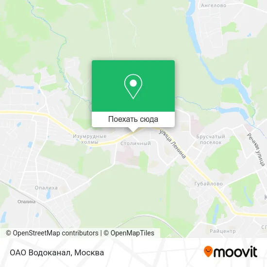 Карта ОАО Водоканал