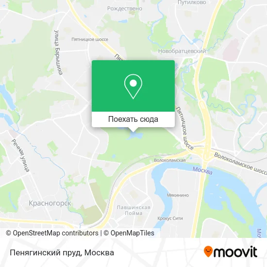 Карта Пенягинский пруд