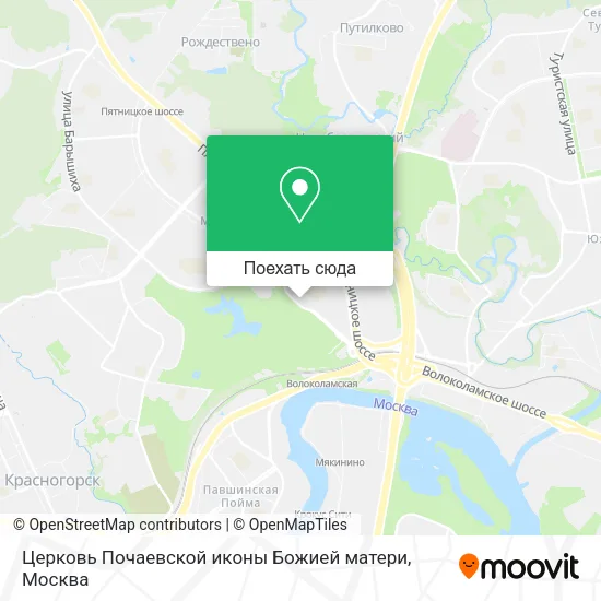 Карта Церковь Почаевской иконы Божией матери