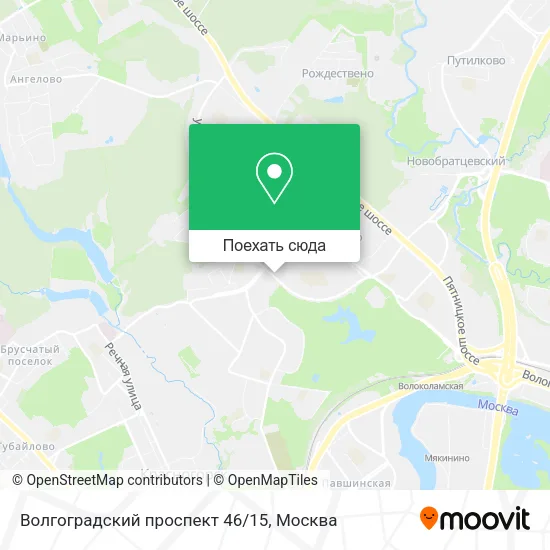 Карта Волгоградский проспект 46/15