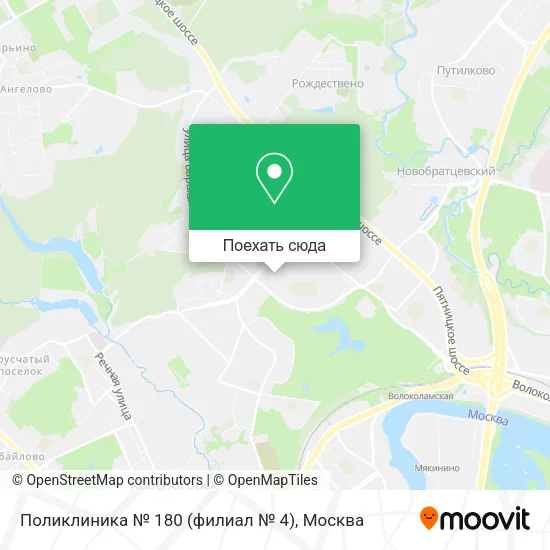 Карта Поликлиника № 180 (филиал № 4)