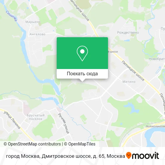 Карта город Москва,  Дмитровское шоссе, д. 65