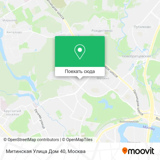 Карта Митинская Улица Дом 40