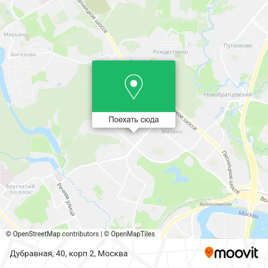 Карта Дубравная, 40, корп 2