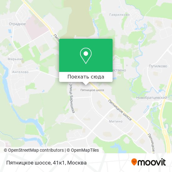 Карта Пятницкое шоссе, 41к1