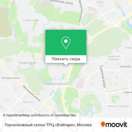 Карта Горнолыжный склон ТРЦ «Вэйпарк»