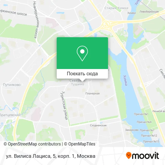 Карта ул. Вилиса Лациса, 5, корп. 1