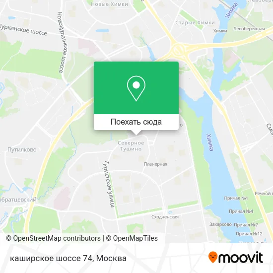 Карта каширское шоссе 74