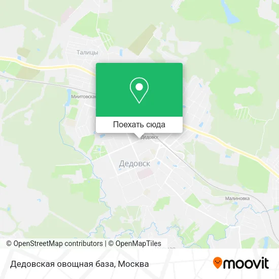 Карта Дедовская овощная база