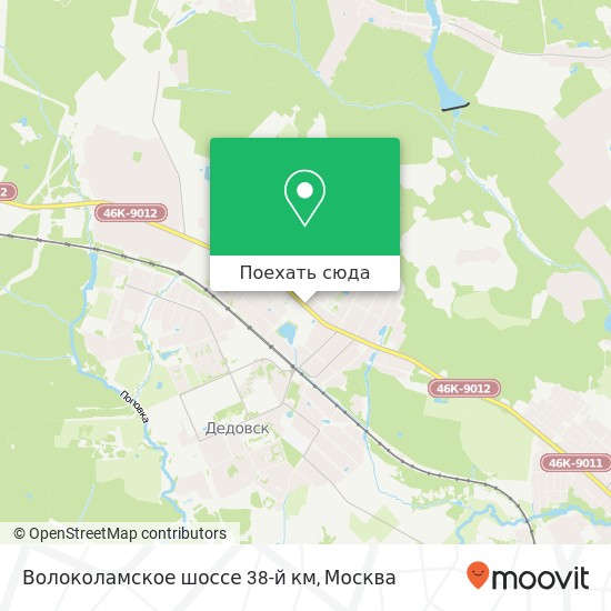 Карта Волоколамское шоссе  38-й км