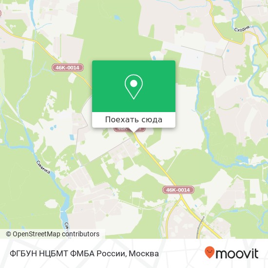 Карта ФГБУН НЦБМТ ФМБА России