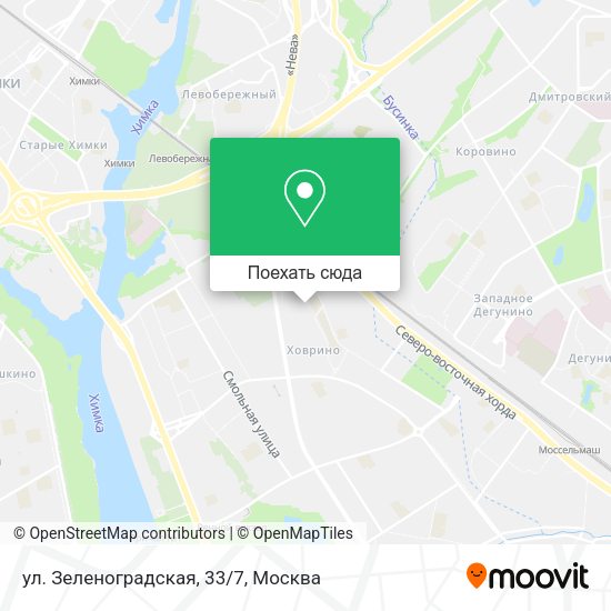 Карта ул. Зеленоградская, 33/7