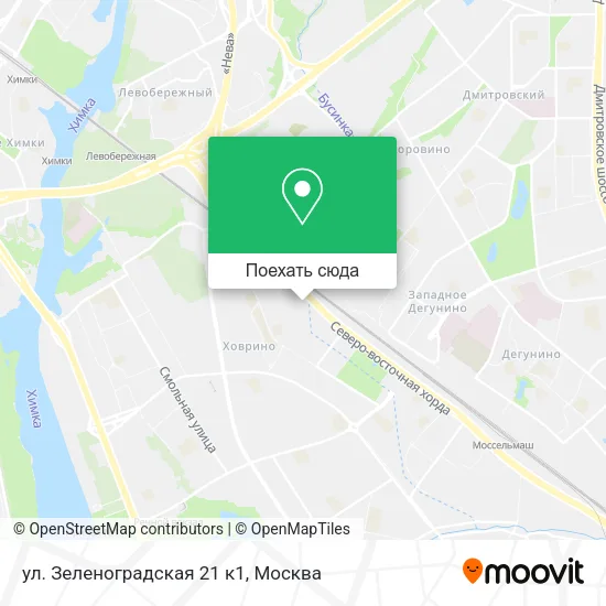 Карта ул. Зеленоградская 21 к1