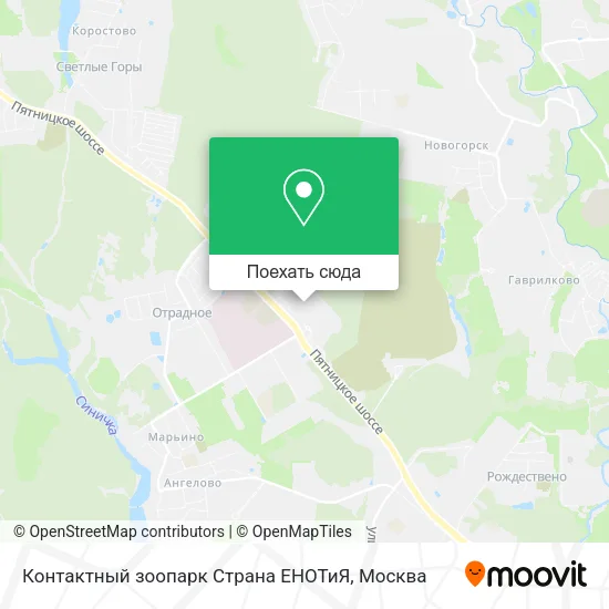 Карта Контактный зоопарк Страна ЕНОТиЯ