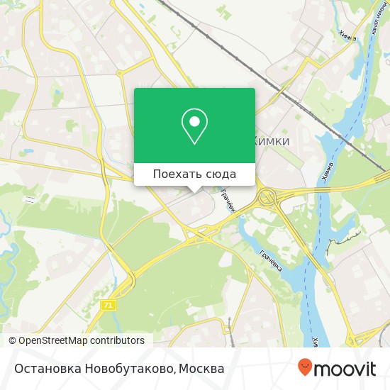 Карта Остановка Новобутаково