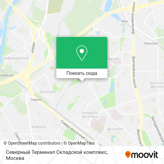 Карта Северный Терминал Складской комплекс
