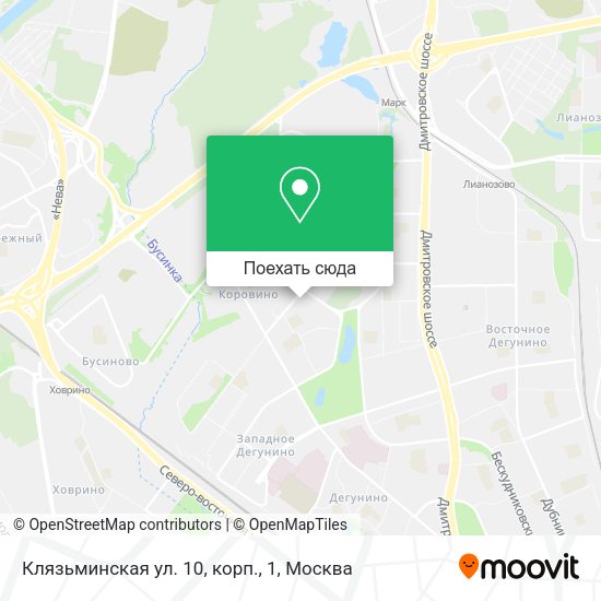 Карта Клязьминская ул. 10, корп., 1