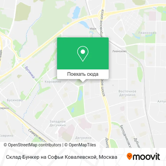 Карта Склад-Бункер на Софьи Ковалевской