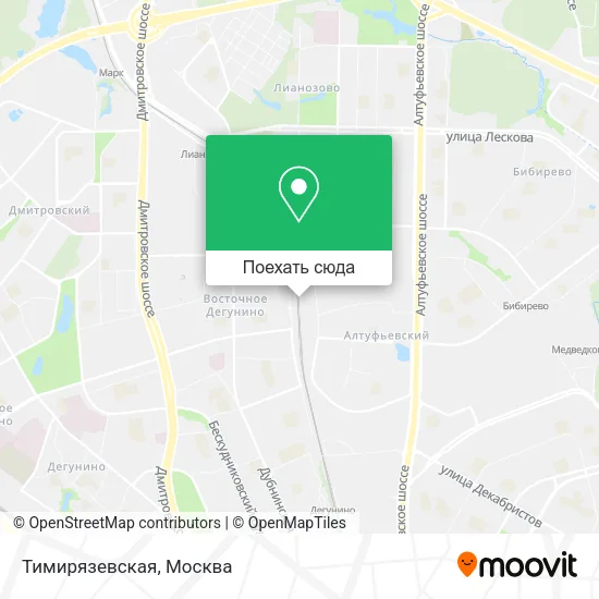Карта Тимирязевская