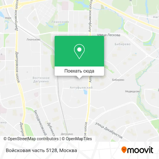 Карта Войсковая часть 5128