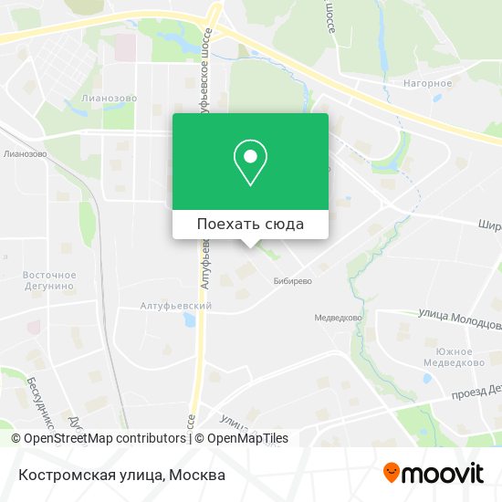Карта Костромская улица