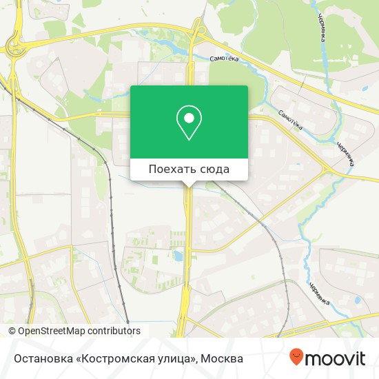 Карта Остановка «Костромская улица»