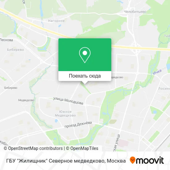 Карта ГБУ "Жилищник" Северное медведково