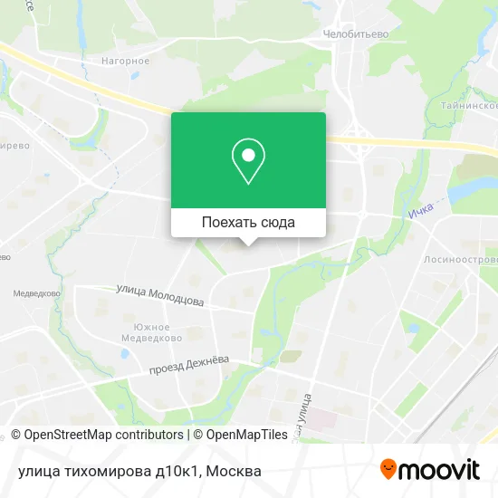 Карта улица тихомирова д10к1