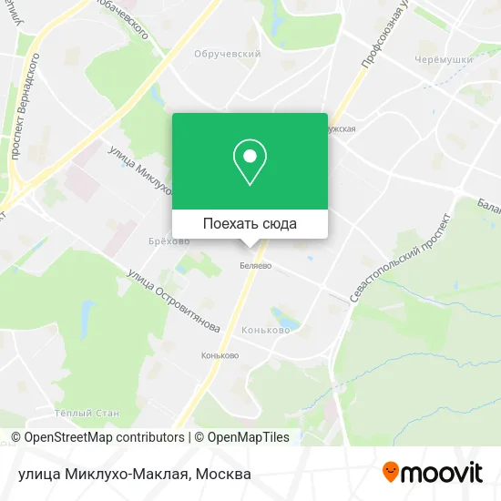Карта улица Миклухо-Маклая