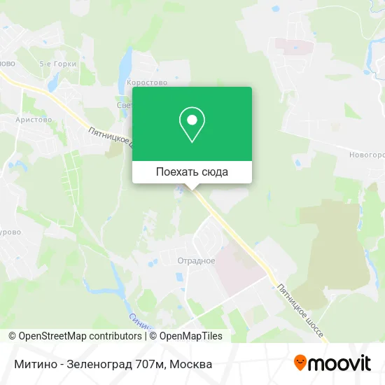 Карта Митино - Зеленоград 707м