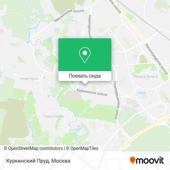 Карта Куркинский Пруд