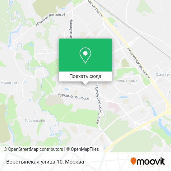 Карта Воротынская улица 10