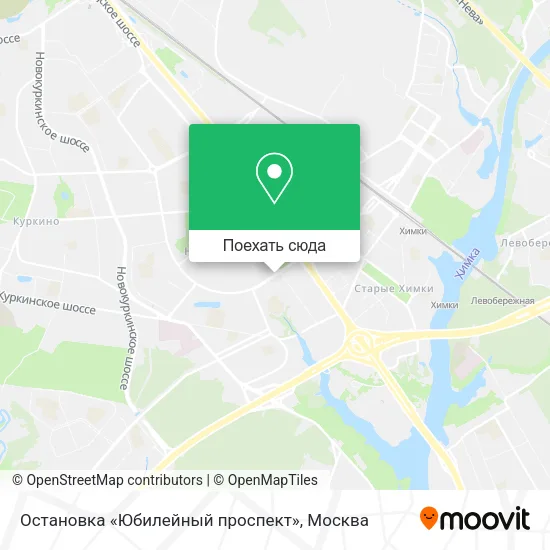 Карта Остановка «Юбилейный проспект»