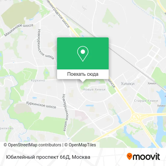 Карта Юбилейный проспект 66Д