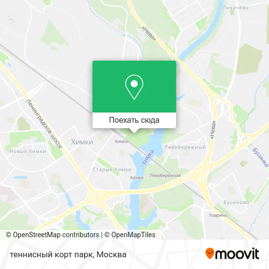 Карта теннисный корт парк