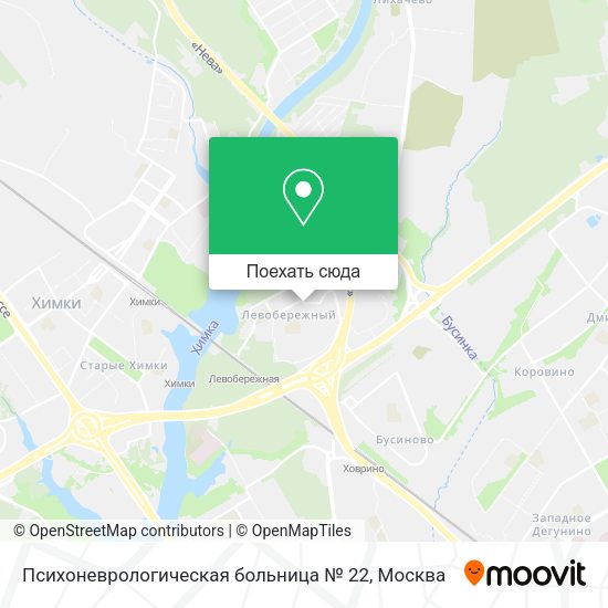 Карта Психоневрологическая больница № 22