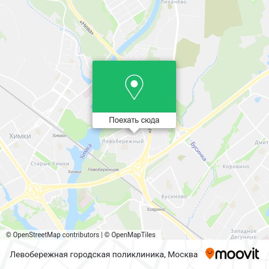 Карта Левобережная городская поликлиника