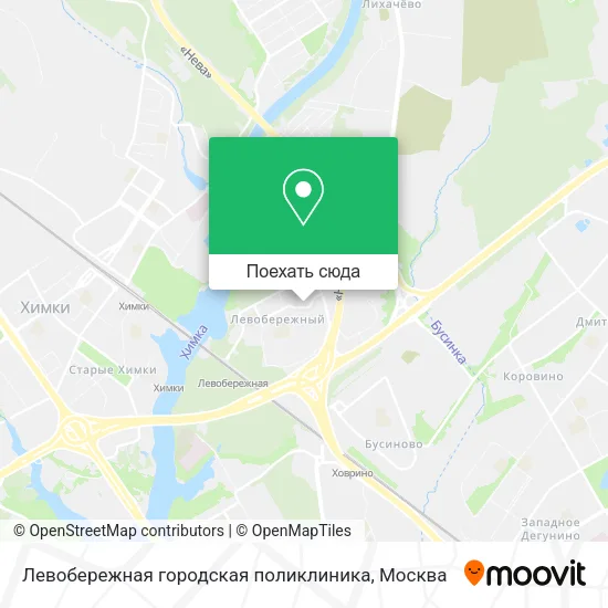 Карта Левобережная городская поликлиника