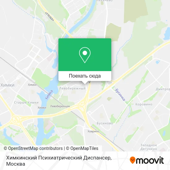 Карта Химкинский Психиатрический Диспансер