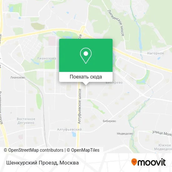 Карта Шенкурский Проезд